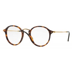 Armação Ray Ban Round Fleck Tartaruga com Dourado